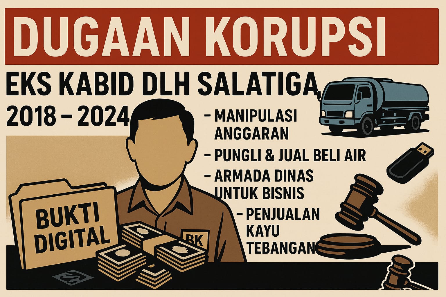 Dugaan Korupsi Berlapis Eks Kabid DLH Salatiga: Praktik Manipulasi dan Penyalahgunaan Fasilitas Negara Diungkap